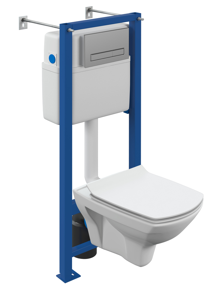 Инсталляция комплект Carina XL CO DPL EO slim Vector кнопка Blick пластик хром матовый 64440