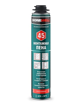 Пена Donewell 45 проф. полиуретановая монтажная бытовая всесезонная