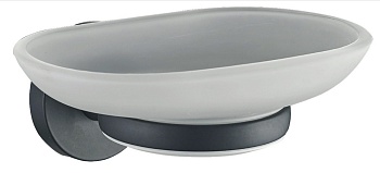 Мыльница навесная матовое стекло BLACK HB8702