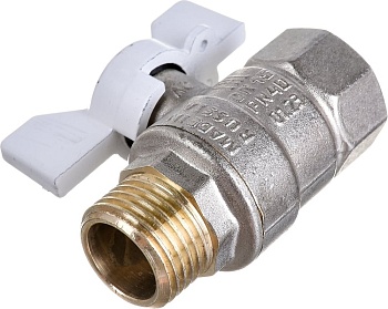 Кран шар. 15 внутр-нар. Б 1/2 "Бабочка" LD Pride Белый