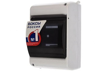 Бокс с прозрачной крышкой КМПн 2/4 для 4-х авт.выкл.наружн.уст.