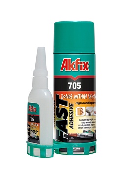Клей цианоакрилатный Akfix 705 50 г + активатор 200 мл