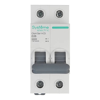 Автомат City 9 Set 2P 25A C 4.5kA 230B System Electric